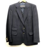 A Daks wool check blazer, size 44R, with jacket cover