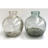 Two large glass carboys, each 35cmH