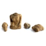 Four pieces of early terracotta