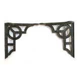 A pair of cast iron wall brackets, each side approx 24cm