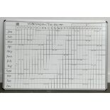 A Nobo perpetual year planner whiteboard