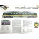 Two British railways train posters to include 6000 King George V and Royal Highland Fusilier