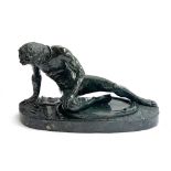 A marble figure, The Dying Gaul, 42cmL, 25cmH