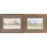 Three colour wash studies, The Church of St Mary Magdalene, Woodstock and St Martin's, Bladon, Oxon,