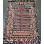 A cotton backed flat weave rug, 170x116cm