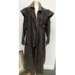 A WK Backhouse, New Zealand, waxed cotton stockman's coat, size C38