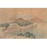 19th century, Anglo-Indian school, The Maharajah's Palace, Ajmer, Rajputana, watercolour and