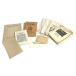 A small lot of printed ephemera relating to Eric Gill and the Ditchling community, to include a