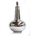 A Porta Romana glass table lamp in mercury finish, 52cm high