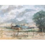 Edward Seago RWS (1910-1974), 'Battle repairs', watercolour, signed and titled, 18 x 23cm