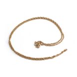 A 9ct gold chain, 50cm long, approx. 3g