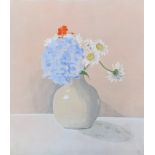 Frances Richards, 'Blue Hydrangea', acrylic on board, initialed lower right, dated 1973 to verso,