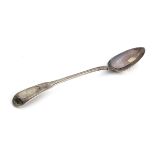 A large silver fiddle and thread pattern serving spoon by Sarah & John William Blake, London 1815