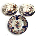 Two 19th century Spode Imari pattern 2214 plates, together with a further Mason's Ironstone plate