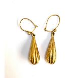 A pair of 9ct gold drop earrings, approx. 1.7g