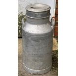 An aluminium milk pail, 62cmH