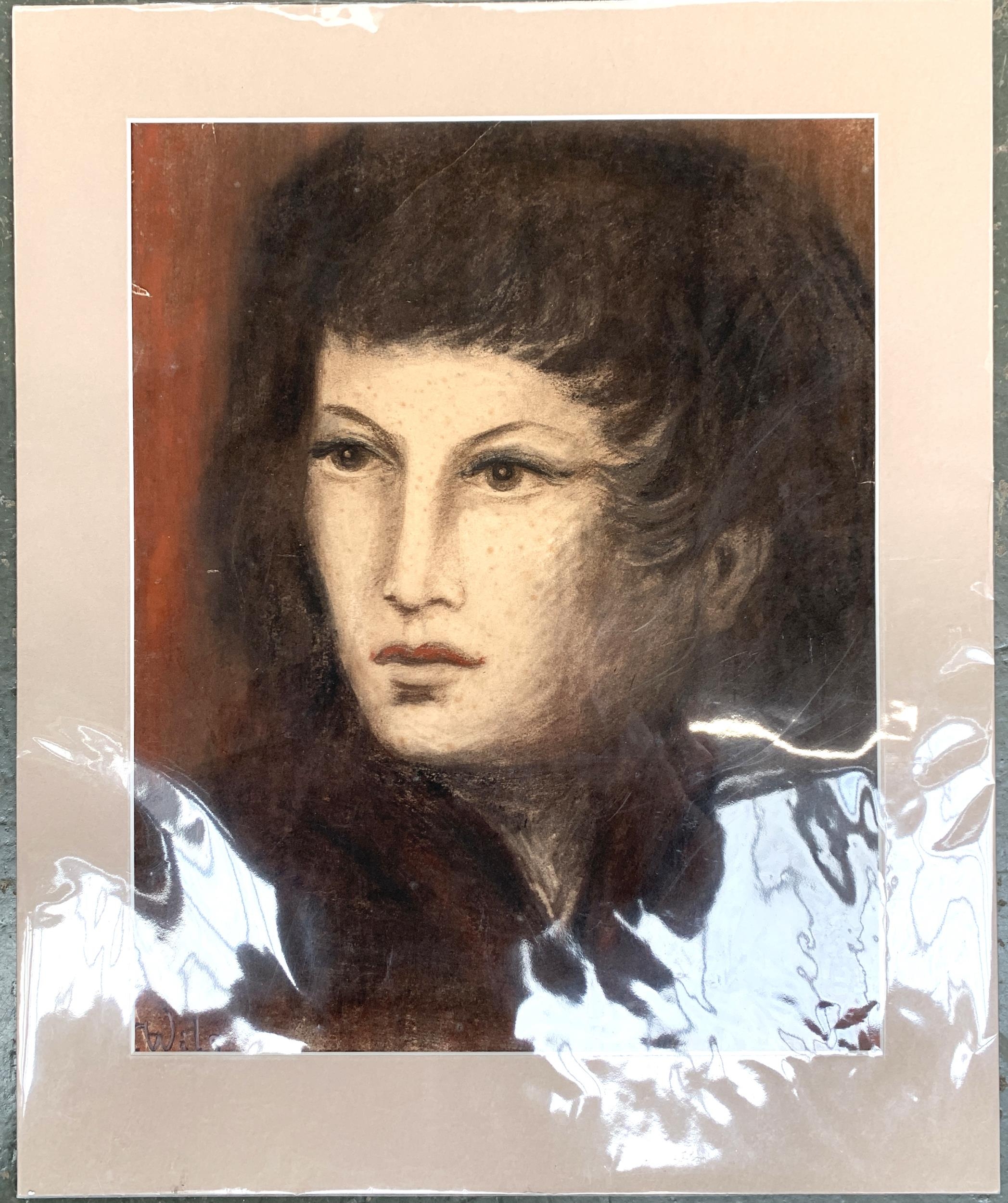 A pastel portrait of a young man, 40x32cm