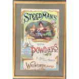 A Steedman's Powders original advertising artwork, gouache on paper, 46x28cm