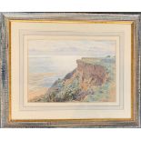 Early 20th century watercolour, coastal landscape, signed FH Michael, 1905, 25x35cm