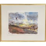 David Kennard, watercolour, Dorset landscape, 29x39cm