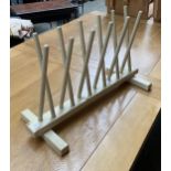 A painted pine boot rack, 75cmW