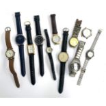 A collection of gent's wrist watchesto include Celsior; HMO Perpetual Time; Herma Anguanot; etc (11)