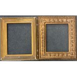 Two giltwood picture frames, internal dimensions 40.5x33cm and 45.5x35cm