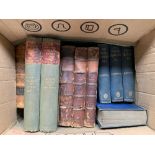 A box of books to include History of Ireland vols 1-3, The Bookman illustrated history of English