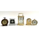 A Henley Buckingham Palace Edition carriage clock, 15cmH, together with a Rapport quartz clock,