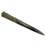 A luristan style bronze dagger, 35.5cmL