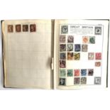 A Victory stamp album containing a quantity of British and World stamps to include penny red,