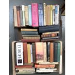 Two mixed boxes of books to include some history interest, Daniel Defoe, Maureen Duffy, etc