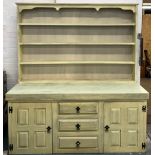 A painted pine dresser, 165x56x178cmH