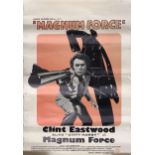 'Magnum Force' (1973), French film poster, starring Clint Eastwood, 55x36cm