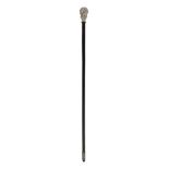Gautier, Geneva, a modern silver coloured metal mounted walking cane, the handle modelled as the