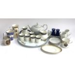 A mixed lot of ceramics to include Royal Doulton 'Sherbrooke' part coffee set; Limoges coffee cans