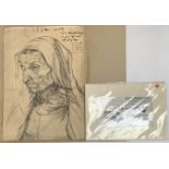 After Durer, portrait of the artist's mother, 43x30cm; together with David Coleman, colour print