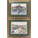 A pair of 20th century watercolour Scottish landscapes, each approx. 27x37cm