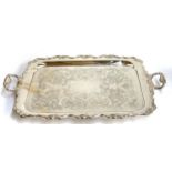 A Lonsdale silver plated tray, 74x47cm