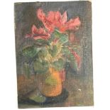 20th century oil on board, still life of flowers, 31x23cm