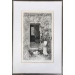 Joan Dannatt, 'Cottage Doorway', signed and numbered, 31x19cm