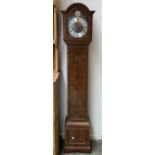 A Elliot of London burr walnut cased grandmother clock, the dial marked Mappin & Webb, with eight