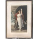 After George Romney RA, 1734-1802, coloured mezzotint by Ellen Jowett (b. 1874), Lady Hamilton as