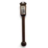 A Comitti, Holborn mahogany cased stick barometer