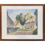 Henry G Goulden, 'Littlington, Sussex', watercolour, signed 35x42cm