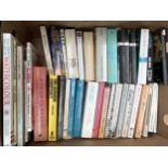Two boxes of paperback books to include Conn Igguldon, Dickens, Hilary Mantel, Joseph Conrad,