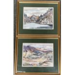 A set of four 20th century watercolour Scottish landscapes, each 27x37cm (4)