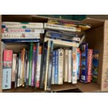 A mixed box of books to include many on travel