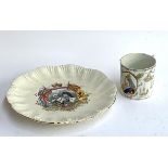 A Queen Victoria Jubilee mug 1837-1897 and a King Edward VII Coronation plate