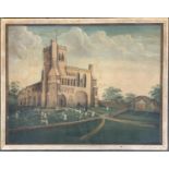 English primitive school, c.1840, Dunstable Priory, Bedfordshire, oil on board, 45x58.5cm